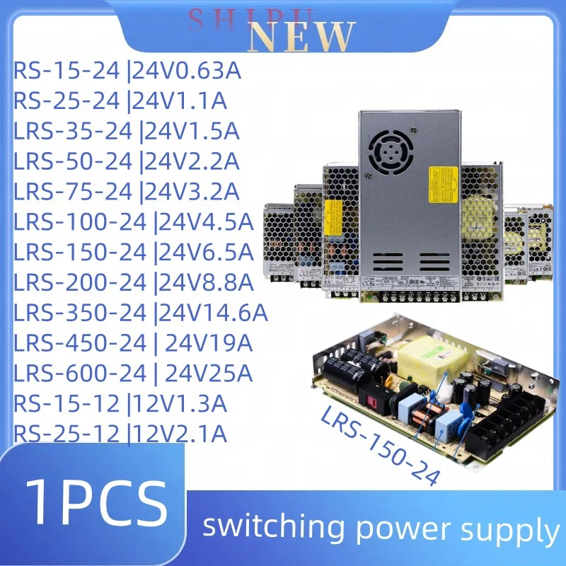 

1PCS RS-15-24 RS25-25 LRS-35-24 LRS-50 LRS75 LRS-100 switching power supply 220 to 24V12V5 DC 100~600W transformer S/200