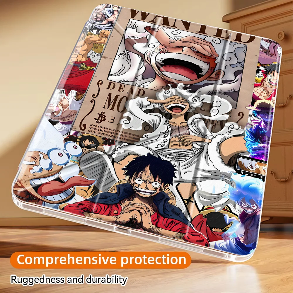Etui na tablet Samsung Galaxy Tab A9 Plus A8 S8 S7 FE S9 Plus S10 Lite A11 z przegródką na rysik, jednoczęściowe, fajny Luffy — zdjęcie produktu 3