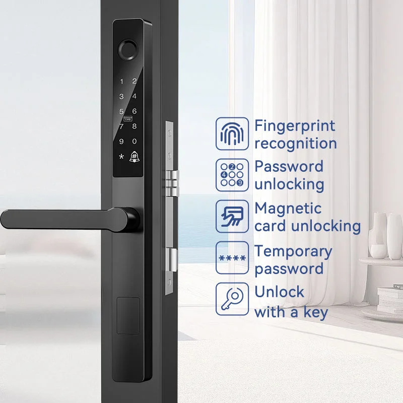 Smart Locks WIFI Tuya  Control Fingerprint Electronic Digital Touch Screen Keypad Code Key Smart Door Lock