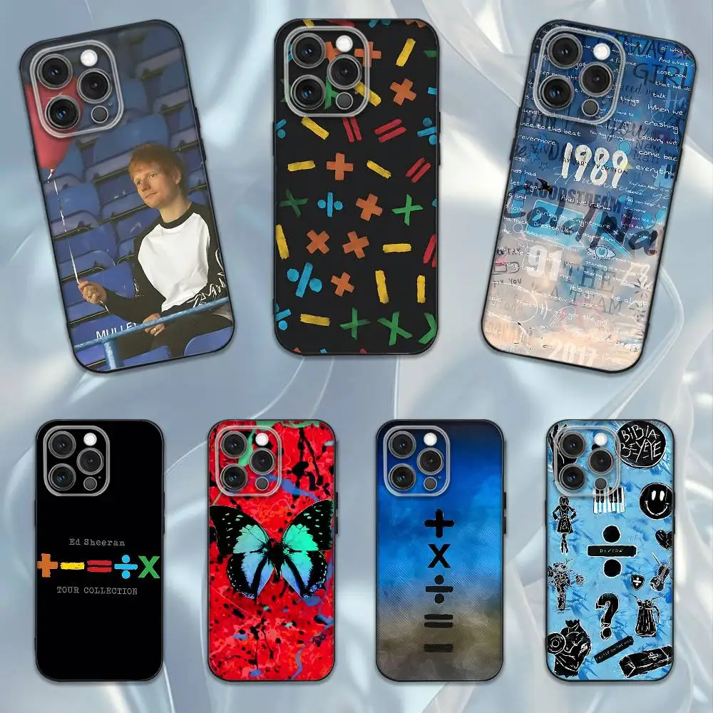 

E-Ed Sheeran UK Singer Phone Case For iPhone 16e,16,15,14,13,12,11,Pro,X,XS,Max,XR,Plus,Mini Soft Black Cover