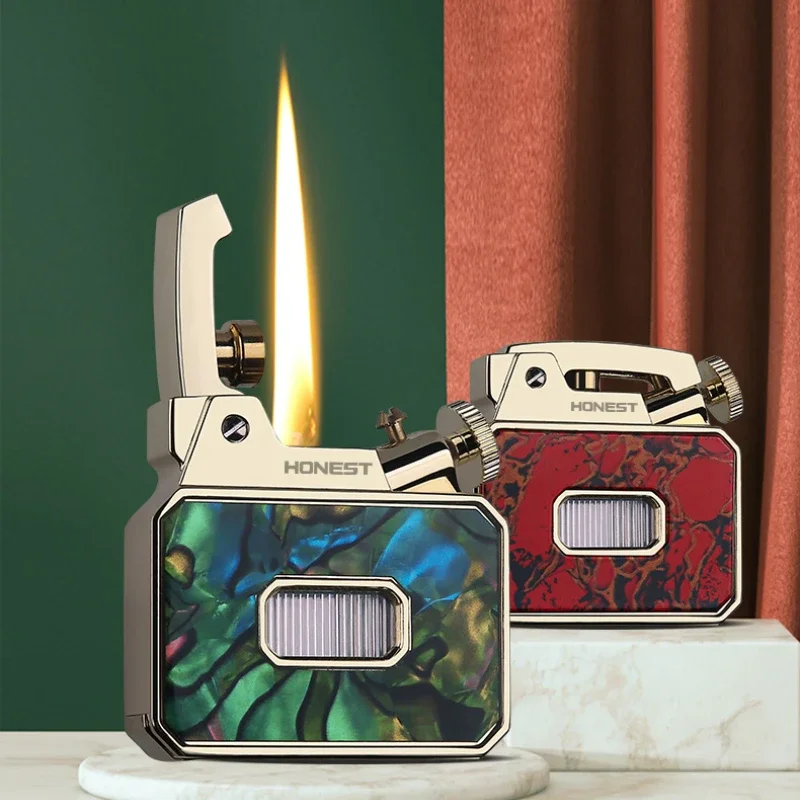 

Luxury gift new convenient ignition transparent compartment personalized classic creative cigarette lighter