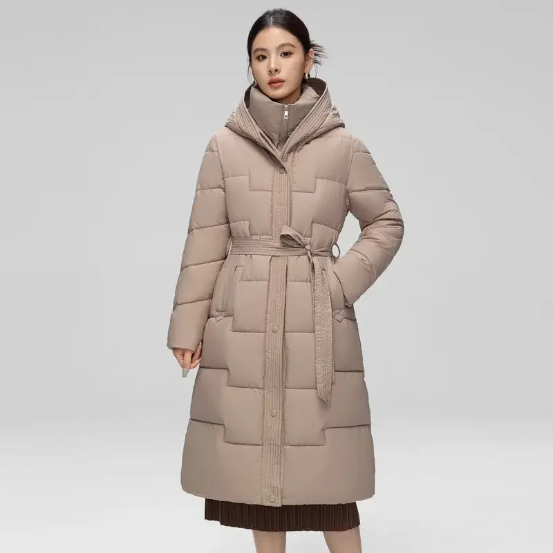 Winter New Thickened Knee-length Down Cotton Clothes, Waist and Thin Jackets, Enlarged Cold-proof Jackets To Keep Warm