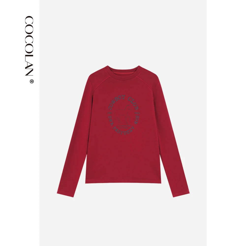 

Женская модная футболка с длинным рукавом и вышивкой, приталенная, из синтетического волокна и хлопковой смеси, эластичная