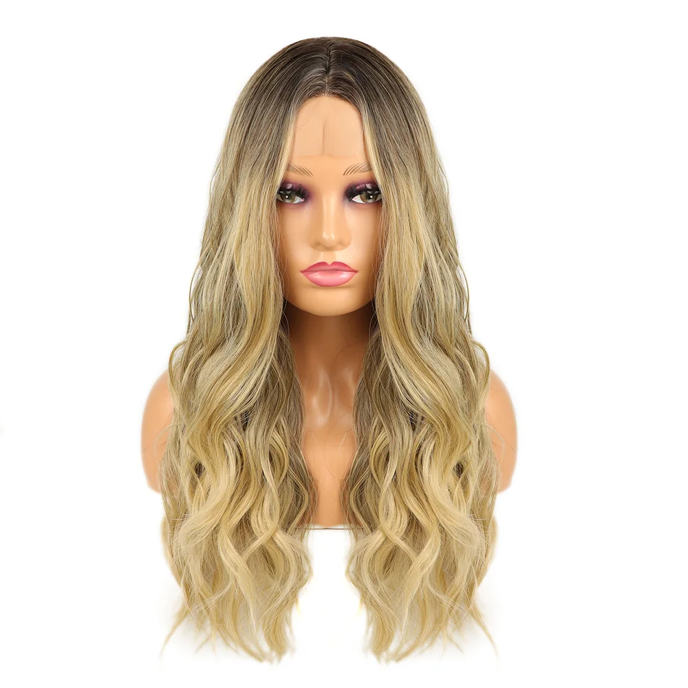 Wig Fashion Berbagai Gaya Pendek dan Panjang Sintetis Wig Rambut Pirang Merah Muda dan Hitam Cocok untuk Pakaian Sehari-hari Cosplay Halloween