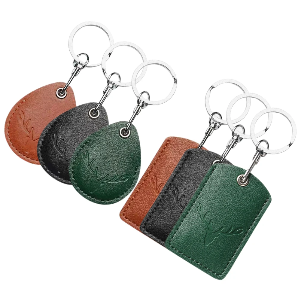 6 قطعة حافظة بطاقات الوصول أغطية مفاتيح الكرتون الإبداعية بولي Keychain المفاتيح قلادة مفتاح حامل لباب مفاتيح السيارة هدية أنيقة #5