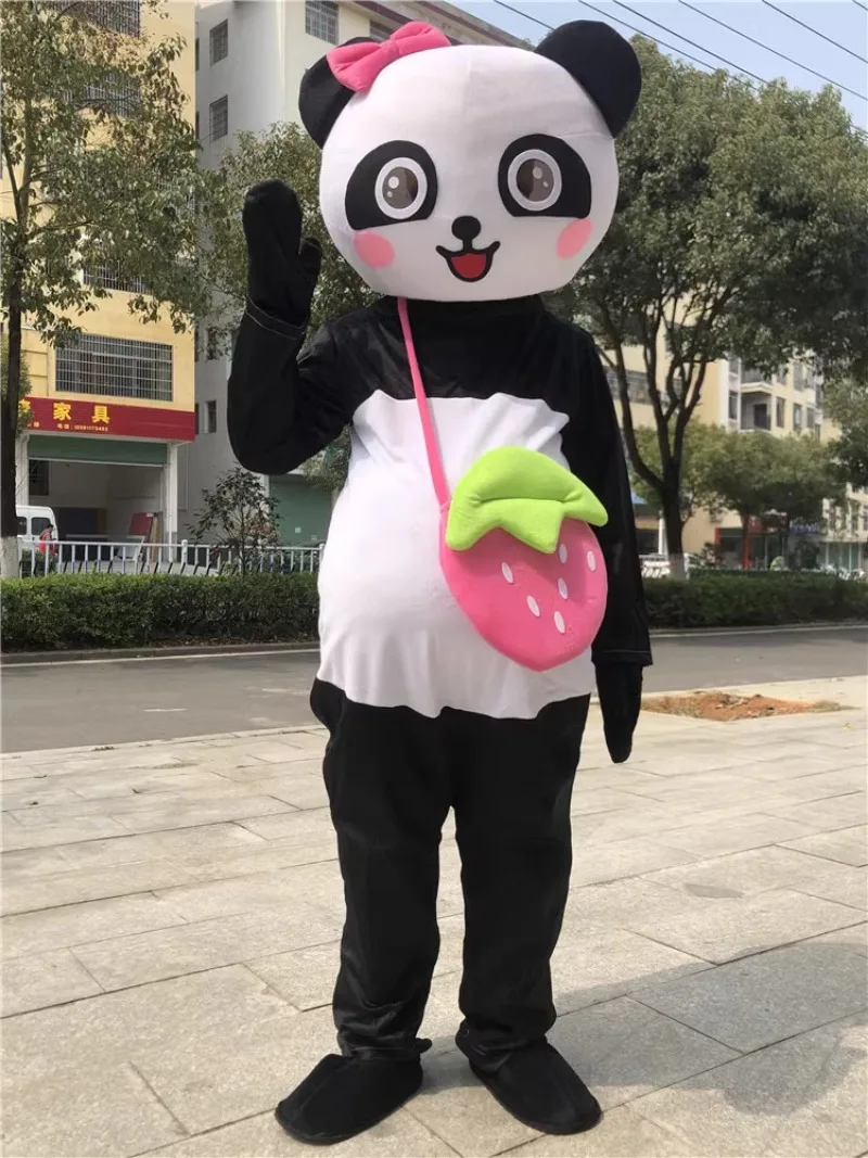 Panda kostium maskotka nowa wersja boże narodzenie Cosplay kostium maskotka sukienka na przyjęcie urodzinowe Halloween