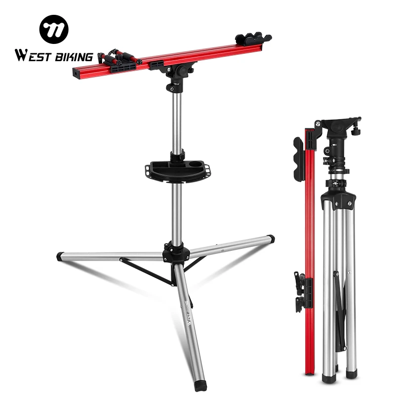 Support de réparation de vélo professionnel WEST BIKING, support de travail pour vélo de montagne et de route, réglable, pliable, support d'affichage, porte-vélo