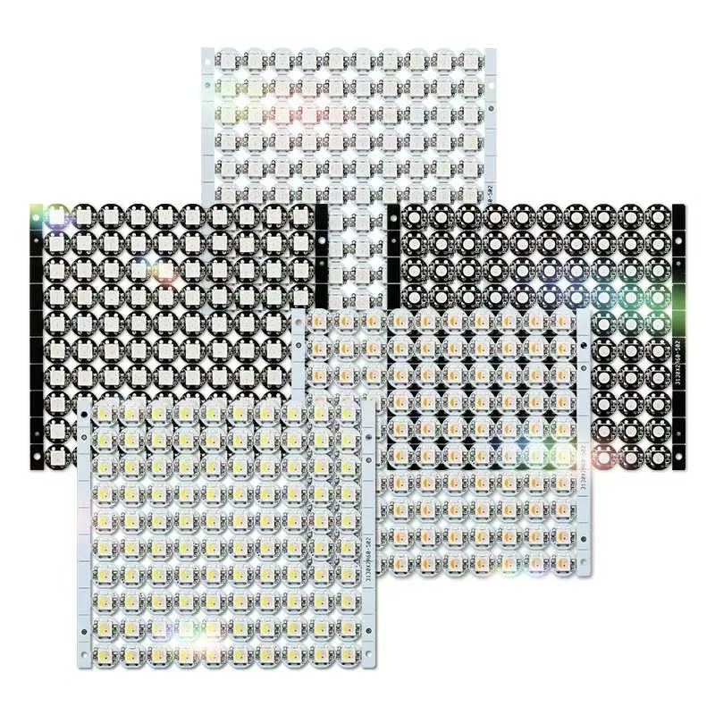 

DC5V WS2812B RGB SK6812 RGBW RGBWW 5050SMD Led Chip & Heatsink PCB Board Panel IC WS2812 Chip Individually Addressable Digital