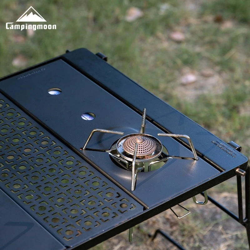 

CAMPINGMOON GT-12 Spider Furnace Half Unit Plate Stainless Steel with Gas Tank Tray SOTO Spider Furnace IGT Table Plate