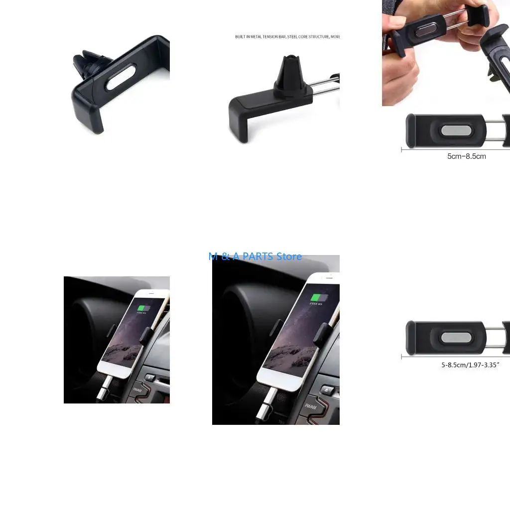 U1JF Car Phone Holder Mount for 3.5-6.5 inch Smartphones Sturdy Universal Fit Air Vent Blade Tightly