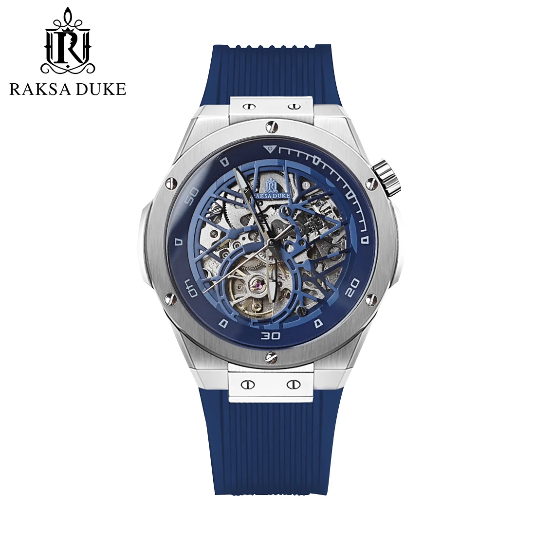 

Автоматические часы для мужчин, механические наручные часы, силиконовый ремешок, модные спортивные часы со скелетом, светящийся водонепроницаемый хронограф, подарок