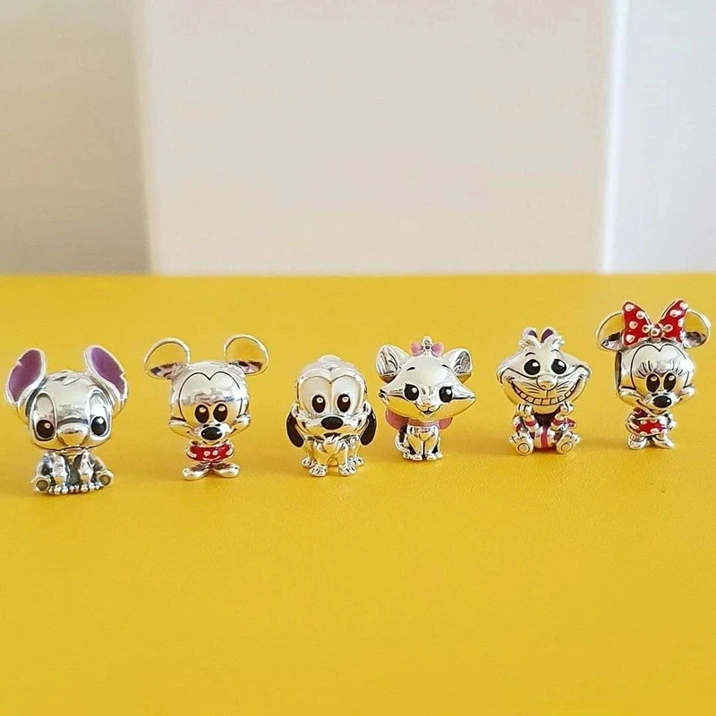 Disney Stitch Marvel Rescuer Star Charms Wars Pendant Beads For Original 925 sterling silver Bracelet Necklace For Women Jewelry