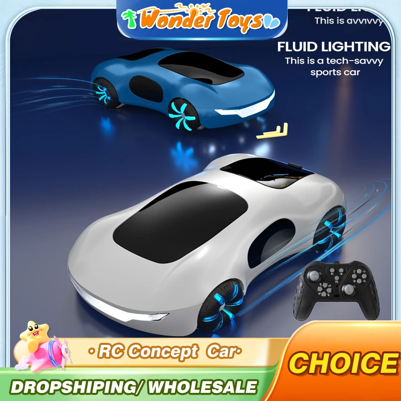 

Rc Cars Racing Drift Cars 2.4G 1/18 Remote Control Concept Car Watch Control Vehicles Dual Spray with Lights Music Toys for Boys