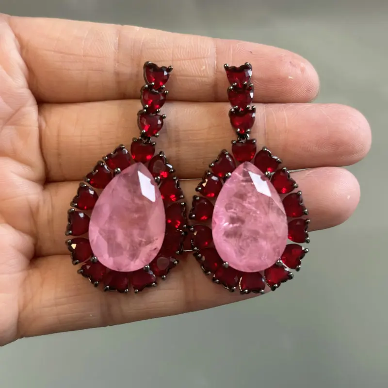 Bilincolor Mode Vintage Große Gelb Cubic Zirkon Ohrring für Frauen – Detail 17