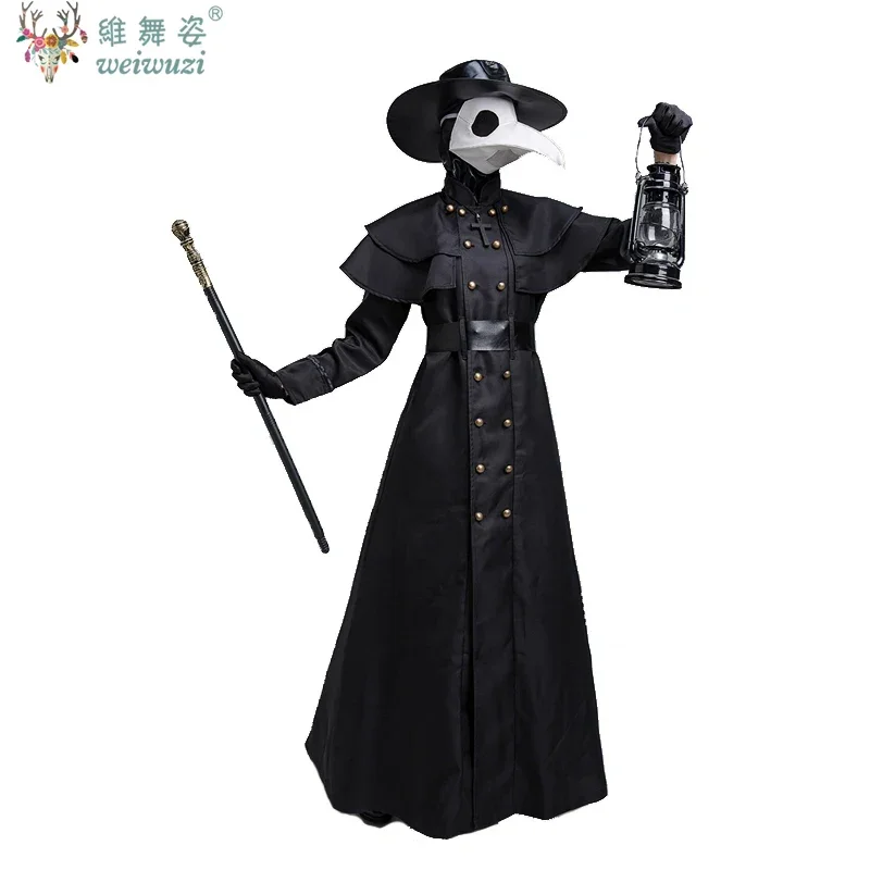 Carnival Halloween Costume Couples Plague Doctor Costume Middle Ages War Nurse Bird Beak Playsuit Cosplay Costume Fancy Dress