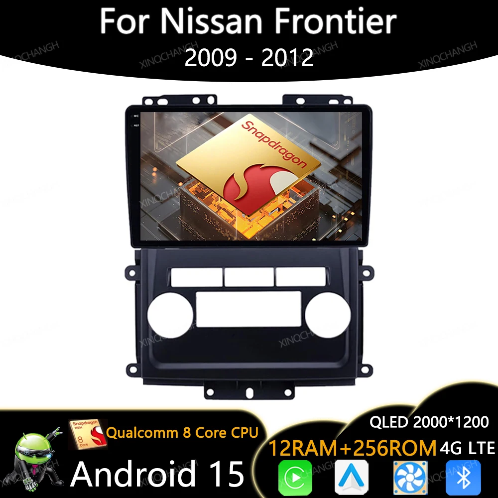 Android 15 Radio del coche para Nissan Frontier 2009 - 2012 para Nissan Xterra 2 N50 2008 - 2015 unidad principal QLED Carplay Auto 4G WIFI BT