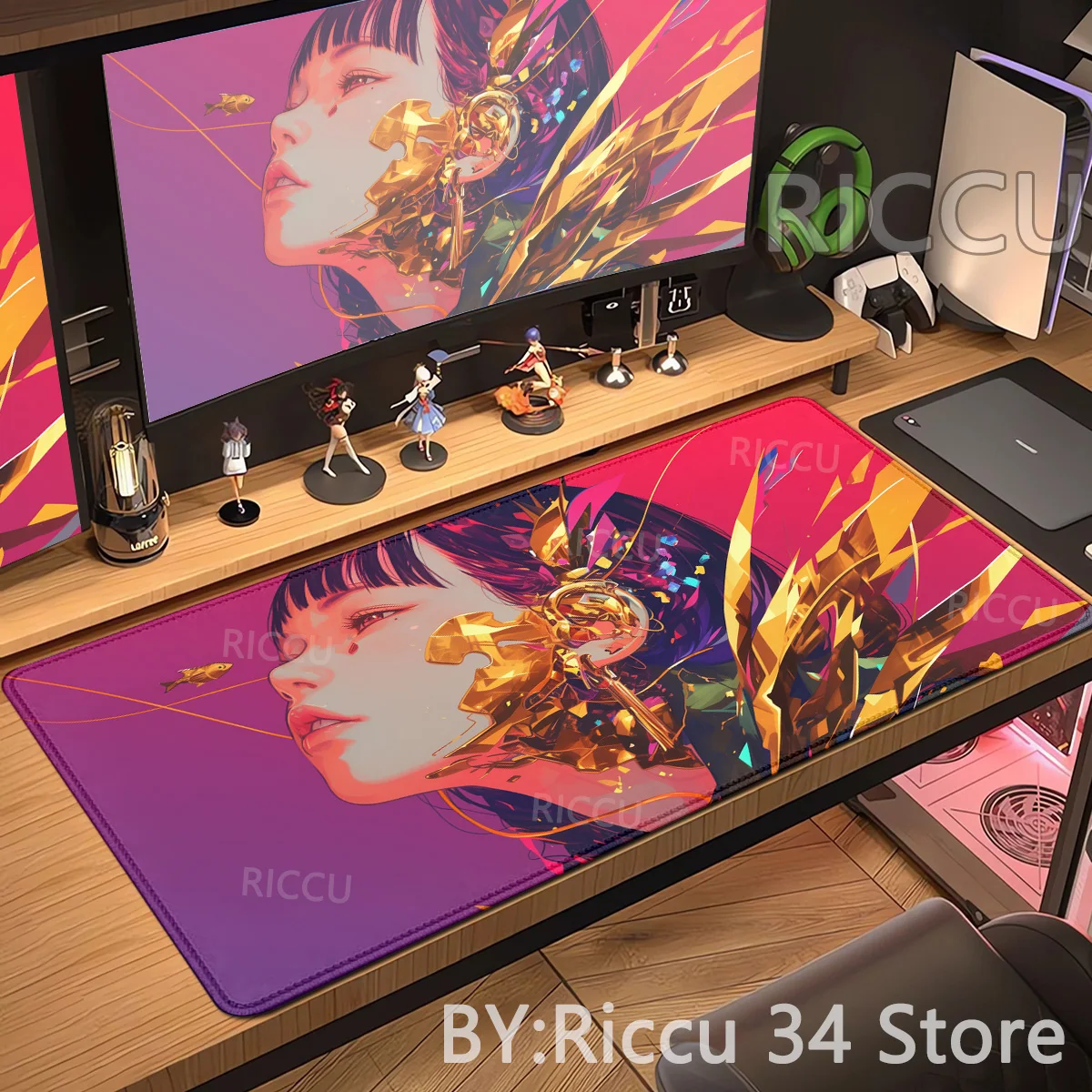 

HD Dark Anime Office Mousepad Kawaii Rubber DeskMat Gamer Mousepads Xxl Girl Large Mouse Pad Computer Accessories Stitch Gaming