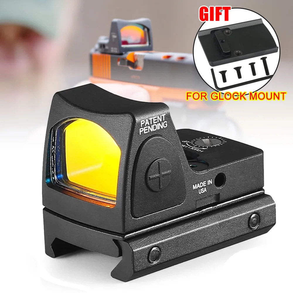 RMR Mini Tactical Red Dot Sight Hunting Rifle Reflex Sight Airsoft Glock Holographic Shooting Sight For Picatinny Weaver Rail