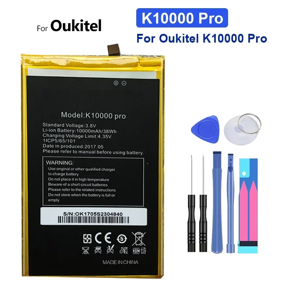 Battery For Oukitel C15 PRO/K3 Plus K3Plus/K6/K7/K10/K5000/K10000/K10000 Max/K10000 Pro/U15 pro U15pro U16 max U16max U18 WP2