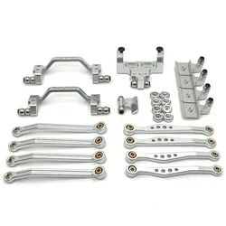 WPL C64 C64-1 Metal Chassis Link Rod Pull Rod Mount Shock Mount Servo Bracket Set 1/16 RC Car Upgrade Parts Accessories