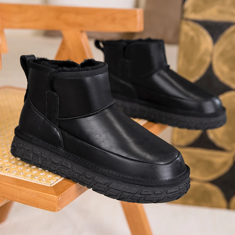 

New Fashion Australia Boots 39-45 Classic Top Quality Suede Leather Ankle Boots Warm Mens Shoes 2025 Winter Snow Boots for Men