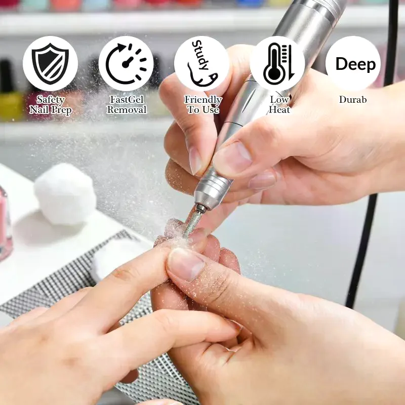 10Pcs Electric Nail Drill Bits For Manicure Pedicure Tungsten Dead Skin Removal Nail Polishing Grinding Head Manicure Tools