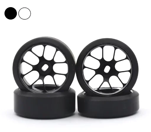 2.5/5.5 Degrees Hard Plastic Drift Tires Metal Wheel Rim for Wltoys 284131 K969 K989 Kyosho Mini-Z 1/28 RC Car Upgrade Parts