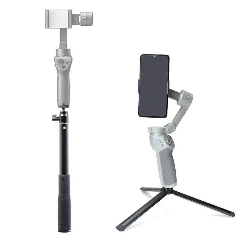 Metal Selfie Stick Tripod Monopod Portable Scalable Holder for DJI Osmo Mobile 2 3 OM4 5 6 Handheld Gimbal Accessories