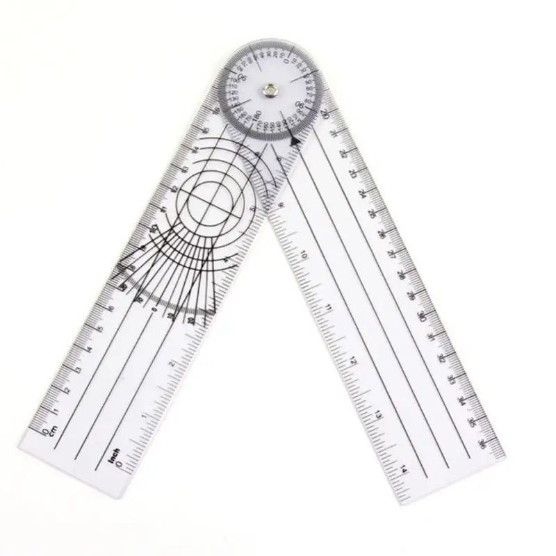 0-140mm 360 Degree Goniometer Angle Medical Spinal Angle Ruler Angle Inclinometer Ruler Protractor Angle finder Measuring Tool