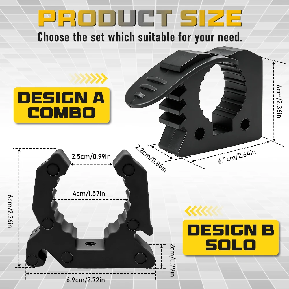Gummi-Werkzeugklemme, Verstellbarer Schnellspann-Halter für Paddel und Schaufel, für Offroad-Fahrzeuge, Boote, Wohnmobile, ATVs, SUVs, LKWs, Garage und Zuhause – Detail 5