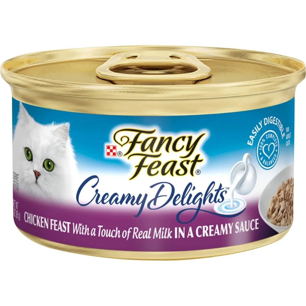 

Purina Creamy Delights Wet Cat Food, Chicken in Creamy Sauce, 3 oz Cans (24 Pack)