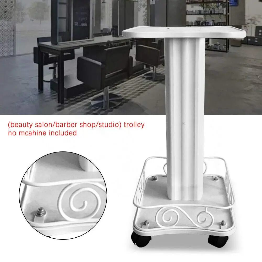 عربة ترولي لصالونات التجميل المتنقلة من DYRABREST بعجلات، بيضاء، 35 سم × 34 سم، سعة تحميل 40 كجم #3