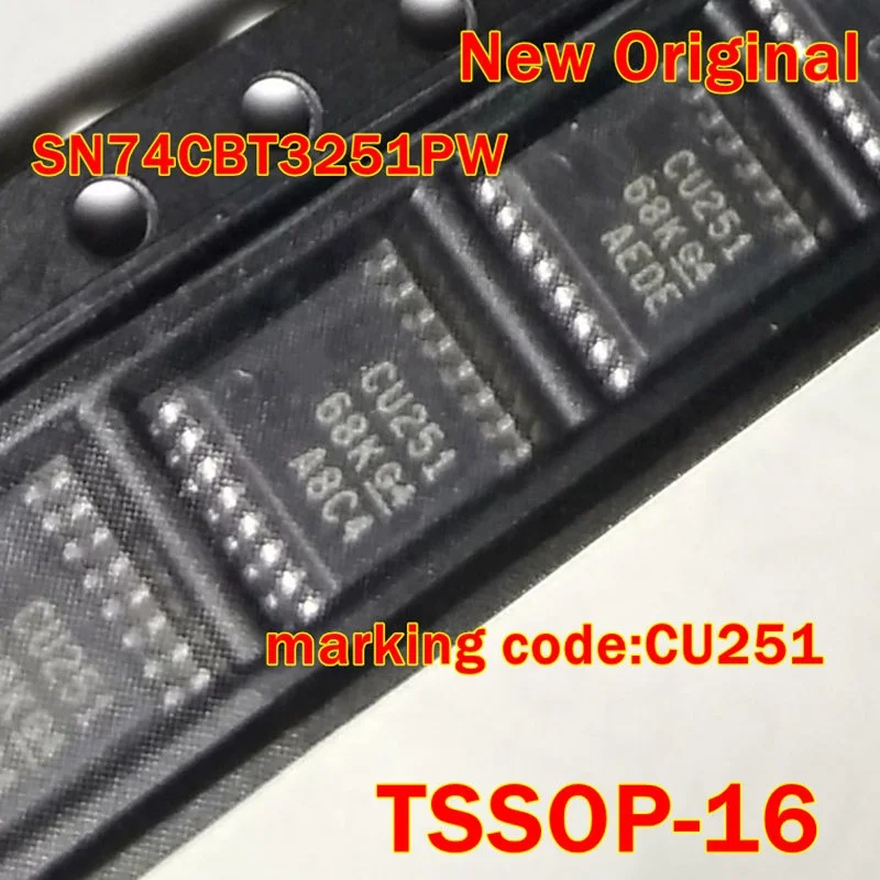 1Pcs to 100Pcs Sn74Cbt3251Pwr Sn74Cbt3251Pw Tssop-16 Marking Code:Cu251 New Original 1-of-8 Fet Multiplexer/Demultiplexer