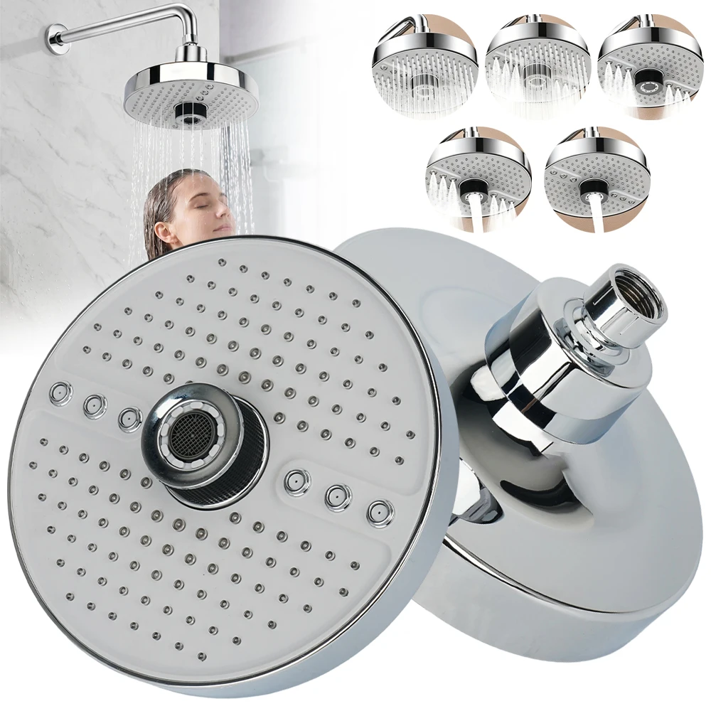 Pommeau de douche portable avec 5 modes de pulvérisation réglables, pulvérisateur de douche multifonction à haute pression et économie d'eau, accessoire de remplacement universel pour salle de bain à domicile