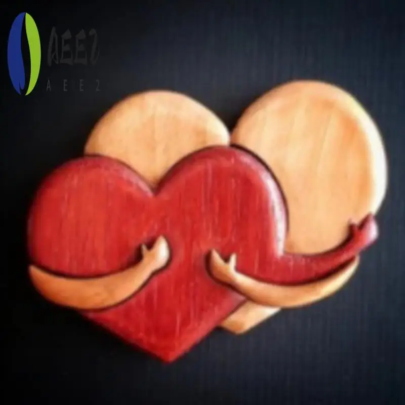 

AEE2-4Pcs Valentine's Day Heart Table Decor Tiered Tray Sign, Valentine's Day Sweet Heart Tabletop Wooden Sign For Women