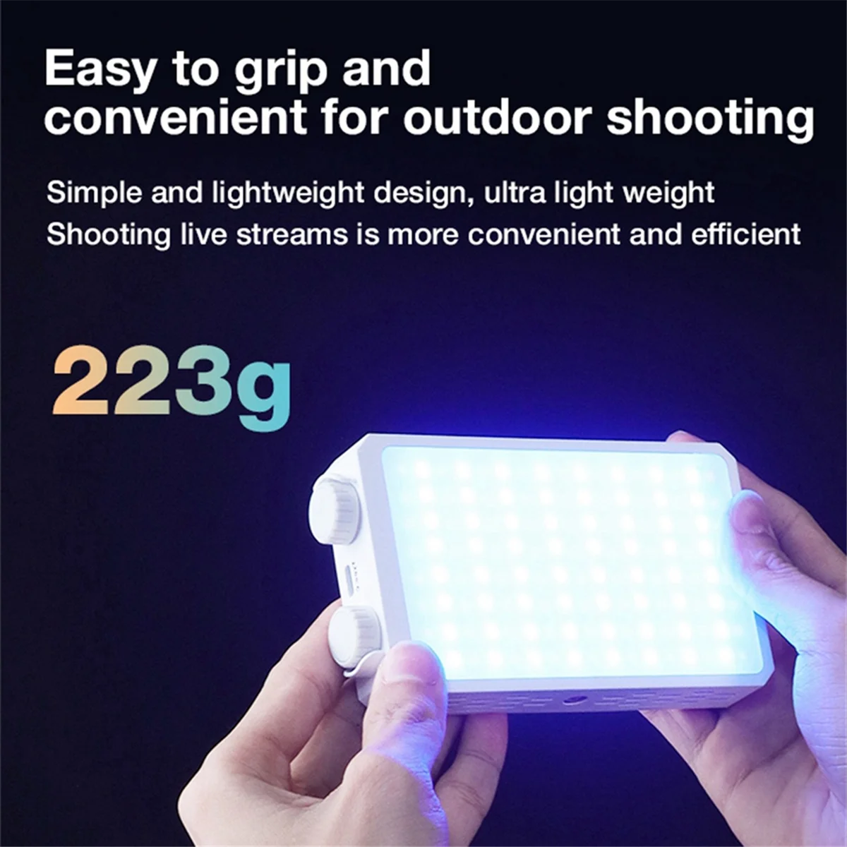 

2025+ 25W Video Camera Light RGB Full Color Pocket Mini Portable Outdoor High Brightness Fill Light Fan Cooling Dimmable