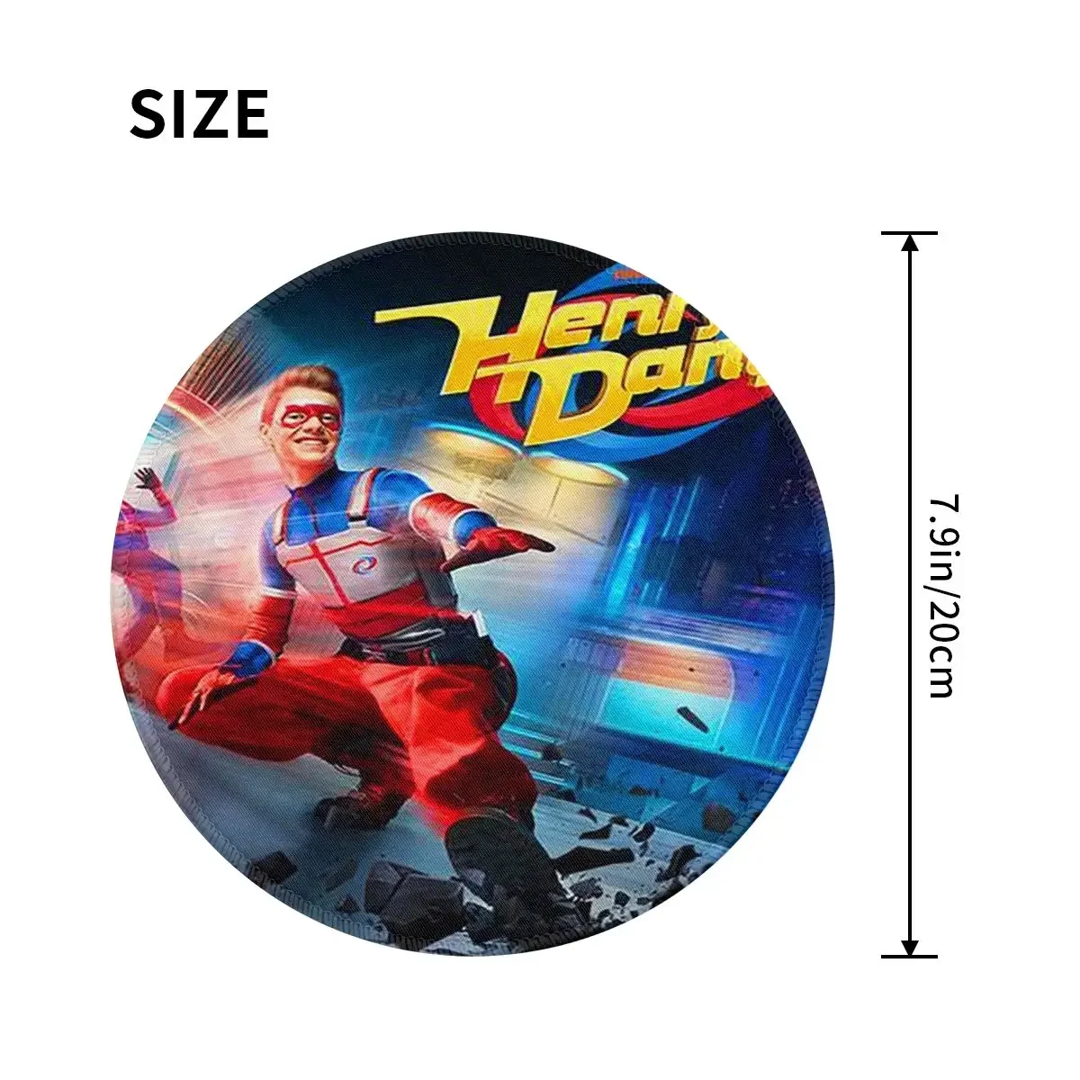 Henry Danger Round Mouse Pad Computer Keyboard Mouse Mat Gamer Laptop Desk Mat Office Accessories Table Mats