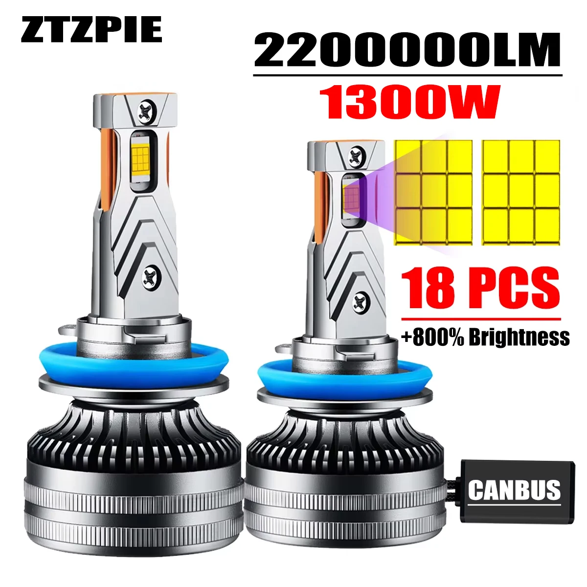 

ZTZPIE 6000K HB3 HB4 9005 9006 H1 H7 H4 H11 Bulb Canbus Led Lamp CSP 7750 Power Car Headlight Light Fog Light 1300W 2200000LM