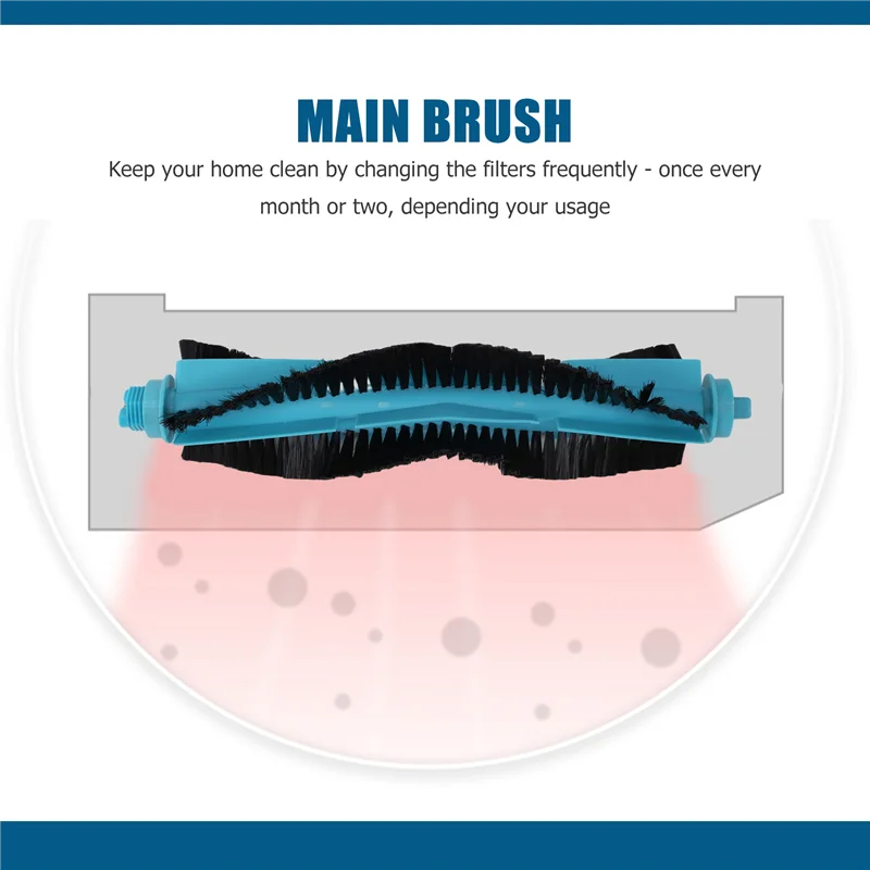 M04K الجانب الرئيسي فرشاة ممسحة القماش ل Viomi V2 برو V3 ممسحة تصفية HEPA V-RVCLM21B اكسسوارات مكنسة كهربائية روبوت قطع الغيار