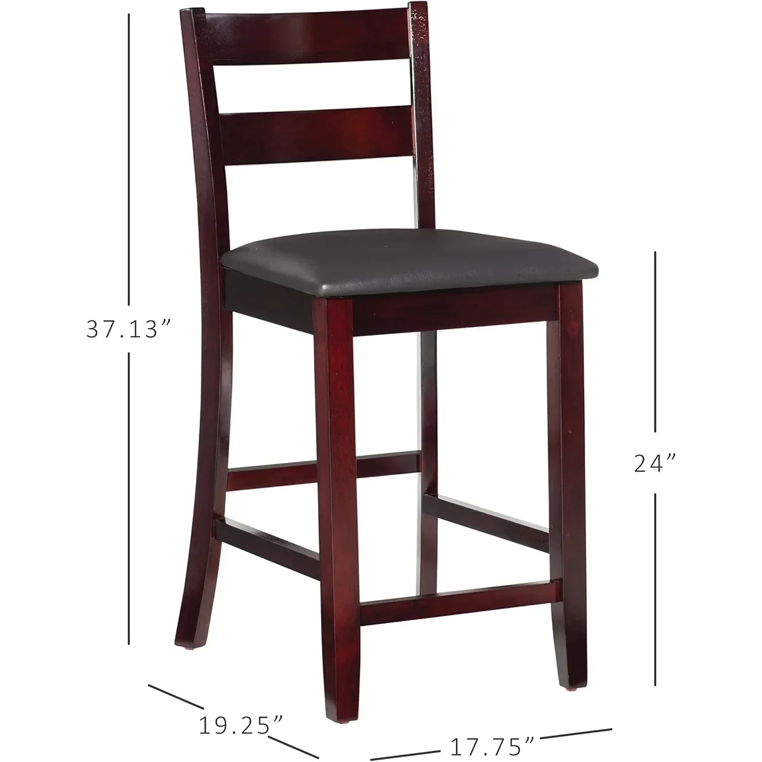 Taburete de bar alto de 37 pulgadas, asiento profundo de 17 pulgadas, taburete de metal duradero para restaurante, mostrador de bar en casa, taburete cómodo con respaldo