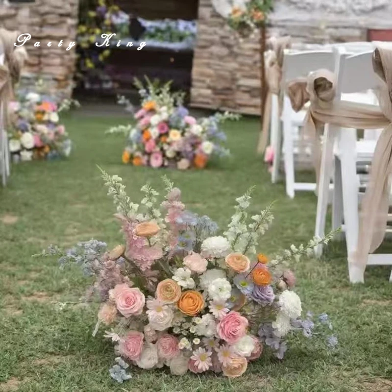 

Искусственные цветы для декора свадебной арки, композиция из шелковых цветов, шар из цветов, центральное украшение стола для свадьбы и домашнего декора