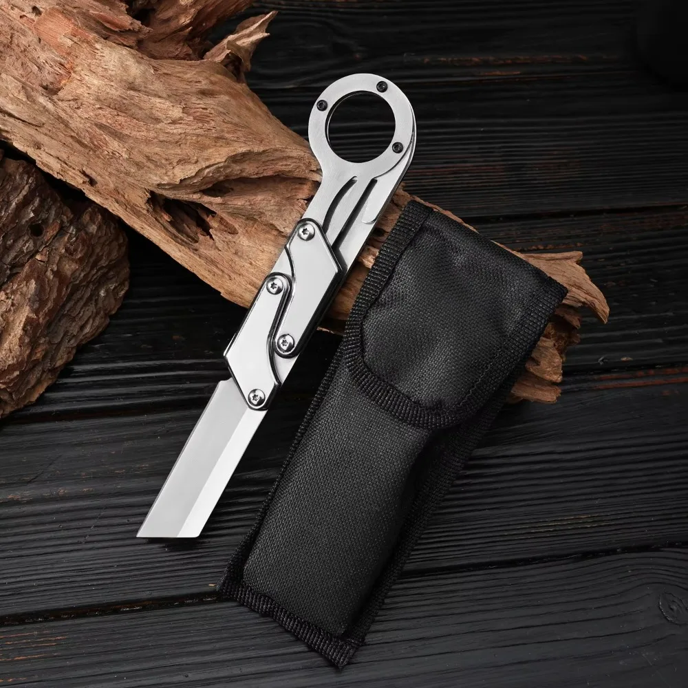 Multifunctional Stainless Steel Folding Knife Outdoor Camping Tactical Hunting Defense Knife Pocket Knife Sharp and Durable