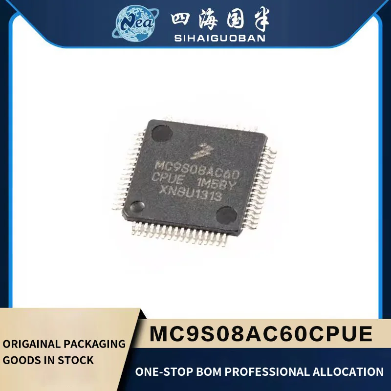 1PCS New Packaging MC9S08AC16CFGE  MC9S08AC32CFGER LQFP44 MC9S08AC60CPUE  MC9S08AC128CFUE QFP64 Microcontroller Processor