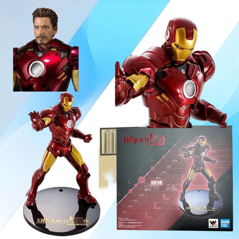 

Оригинальная фигурка Bandai S.H.Figuarts к 15-летию: Железный человек MK4 (американская серия), коллекционная фигурка из ПВХ в коробке, в наличии