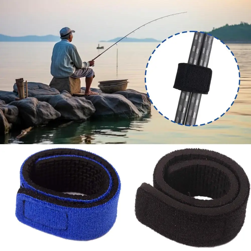 Fishing Rod Tie Holders Straps Fastener Hook Belts Cable Accessory Outdoor Band Ties Elastic Tools Loop Belt Cord Fishing W Y1V9