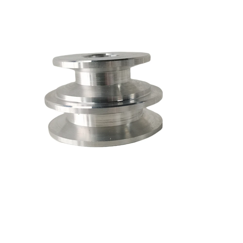 Aluminum Alloy 40-50mm Double Groove Pulley 8-20MM Fixed Bore V-shape Pulley Wheel for 10MM O V-belt