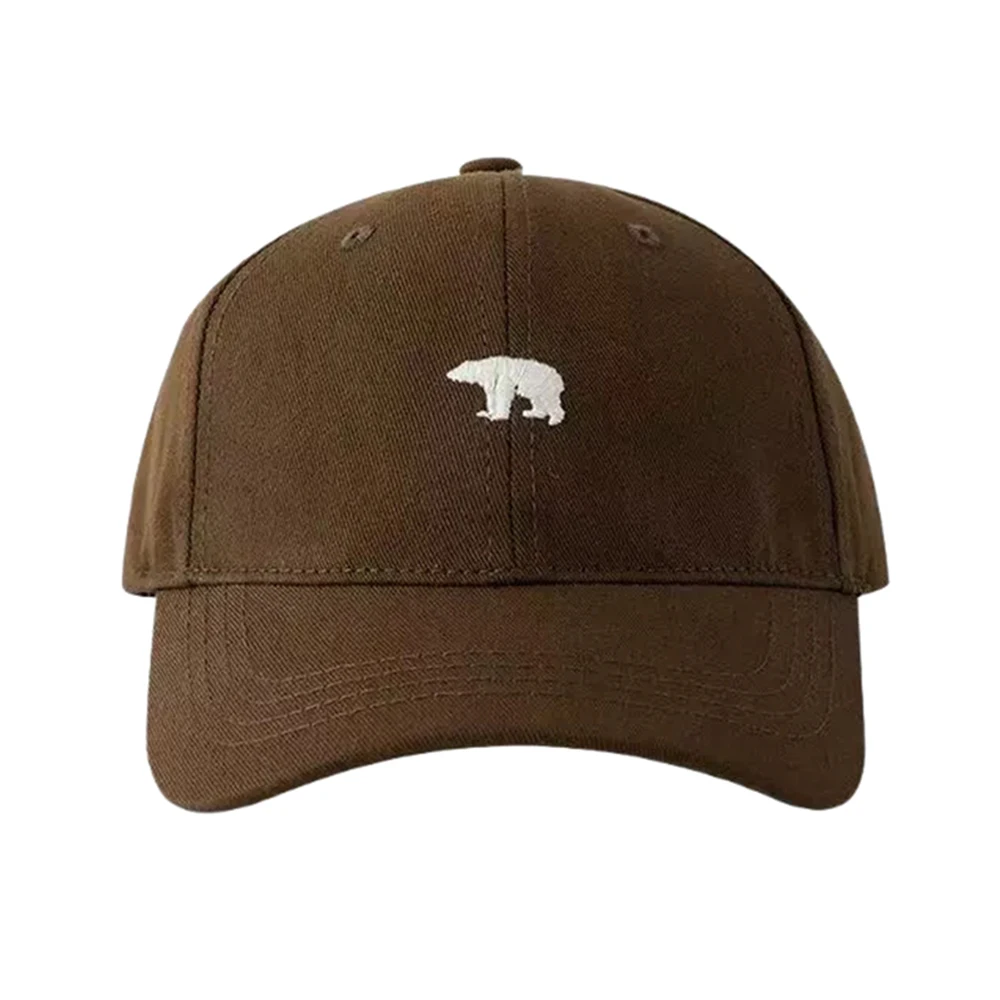 Atmungsaktive, sonnenschützende Baseballkappe mit Bären-Stickerei, verstellbar, Unisex, lässige Reisehut – Detail 5