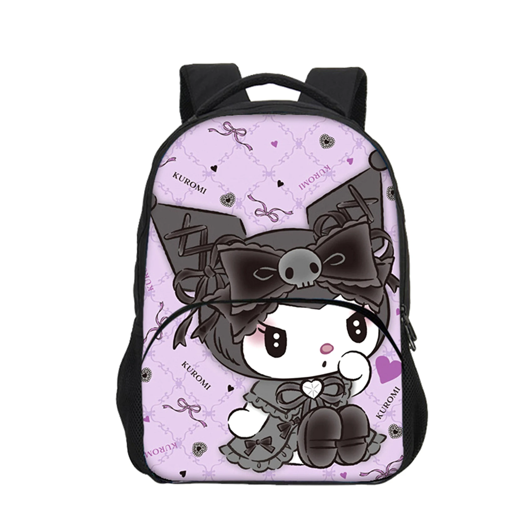 

HOT Boy Girl Kuromi Large Rucksack-Multifunction Cute Backpack-Front Pocket Daypack for Kid