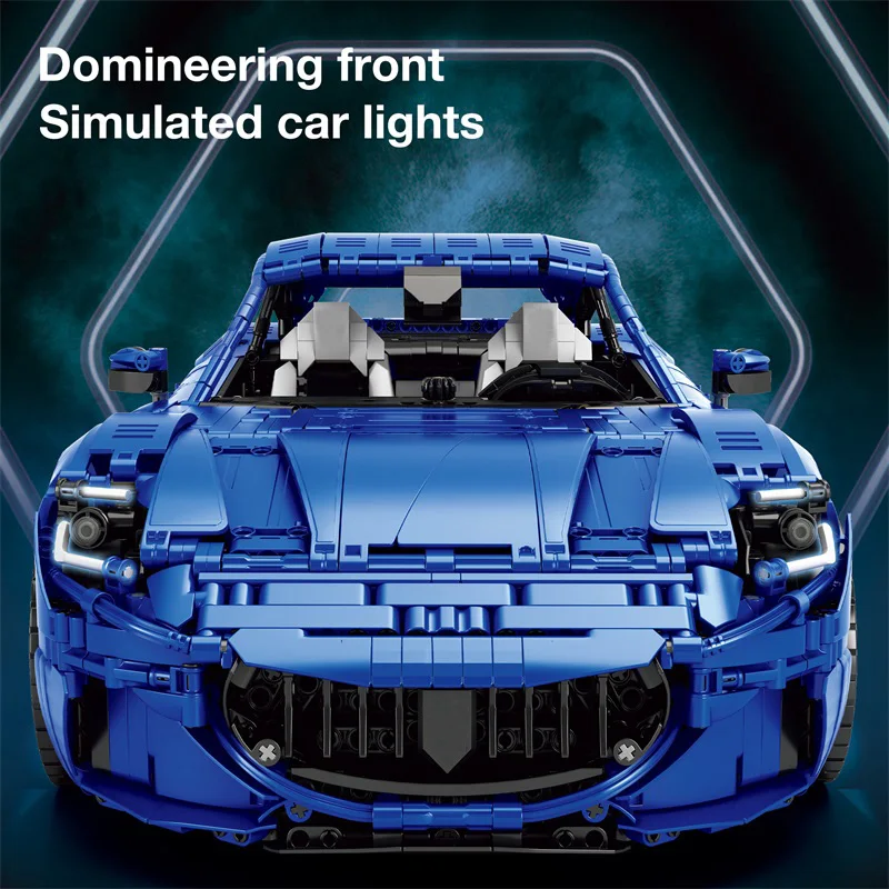 Em estoque moc técnico 1:8 carro esportivo granturismo blocos de construção modelo veículo tijolos montagem brinquedos para meninos presente conjunto