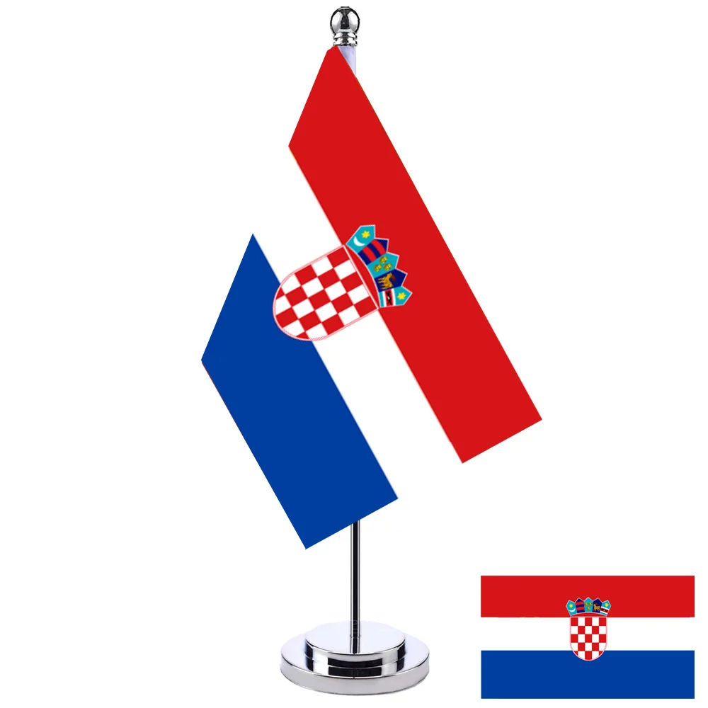 aerlxemrbrae   14x21cm Office Desk Flag Of croatia   Banner Polyester  Croatian National  banner